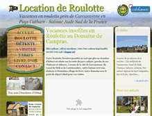 Tablet Screenshot of locationroulotte.fr